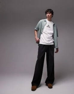 Topman Oversized Fit T-shirt With Front And Back Roses Print In Ecru For Men -Daily Wardrobe Shop 207772106 3