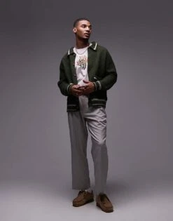 Topman Oversized Fit T-shirt With Front And Back Daffodils Print In Stone For Men Grey -Daily Wardrobe Shop 207922538 4