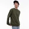 Topman Classic Oversized Jersey Sweatshirt In Khaki For Men Charcoal 1 Topman Classic Oversized Jersey Sweatshirt In Khaki For Men Charcoal -Daily Wardrobe Shop 208173051 1 charcoal